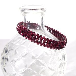 Orissa Rhodolite Garnet Beads Stretch Bracelet